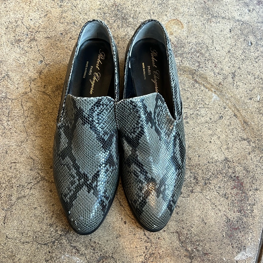 Robert Clergerie snakeskin loafers